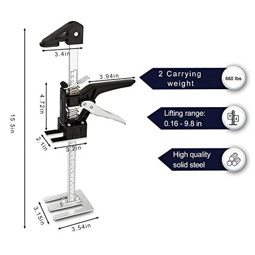Labor Saving Arm Jack 2 Pack, 15.5 Inch Multifunctional Furniture Lifter Jacks - Image 4