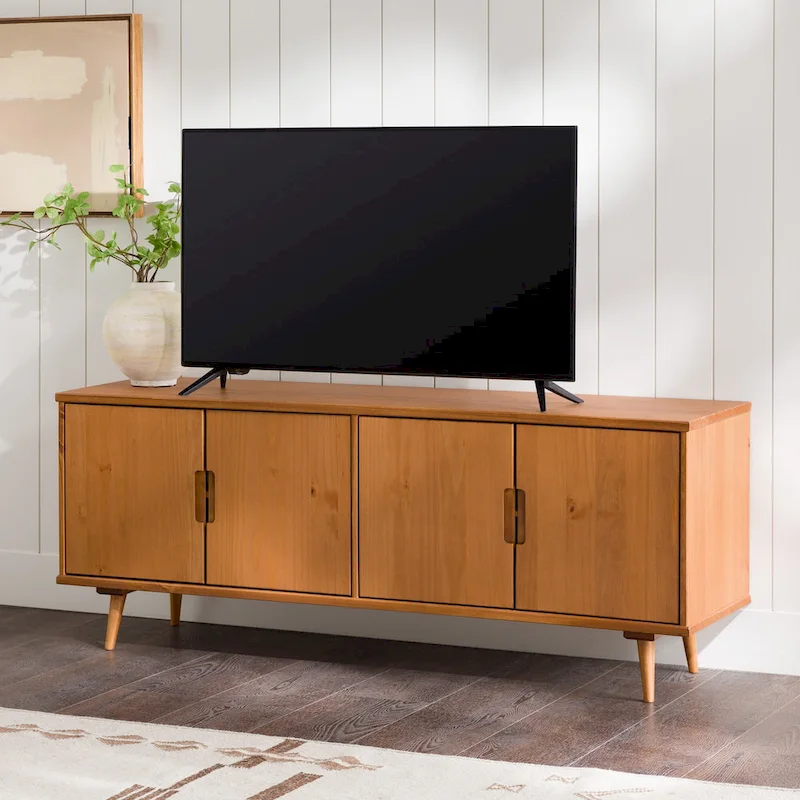 Mid-Century Modern Solid Wood TV Console by Middlebrook - Image 5