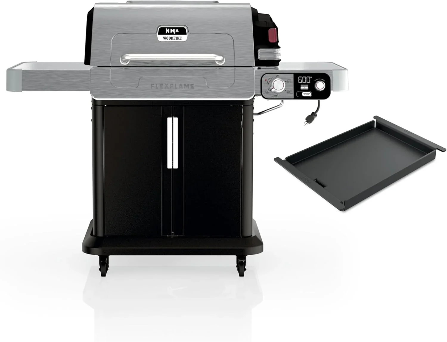 Ninja FlexFlame, Grill and Smoker, Electric and Propane Grill, Roaster, BBQ Grill, 5-in-1 Cooking System, 3 Burner, Digital Control, Outdoor Cooking, Griddle, Pizza Maker, Stainless Steel, PG301 - Image 35