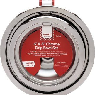Smart Choice 6 in. and 8 in. Drip Bowl Set in Chrome - Fits Most