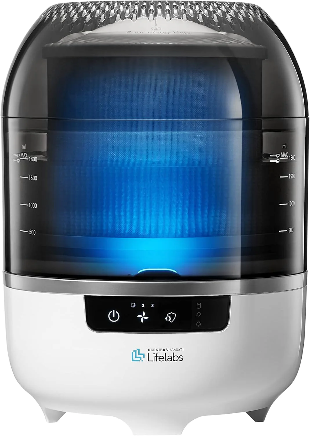 Bedroom Evaporative Humidifier, Humidifier and Air Purifier in One, with HOCL Generator, Mildew Remover, Pet Smoking Odor Eliminator, 538 Square Feet, Blue - Image 4