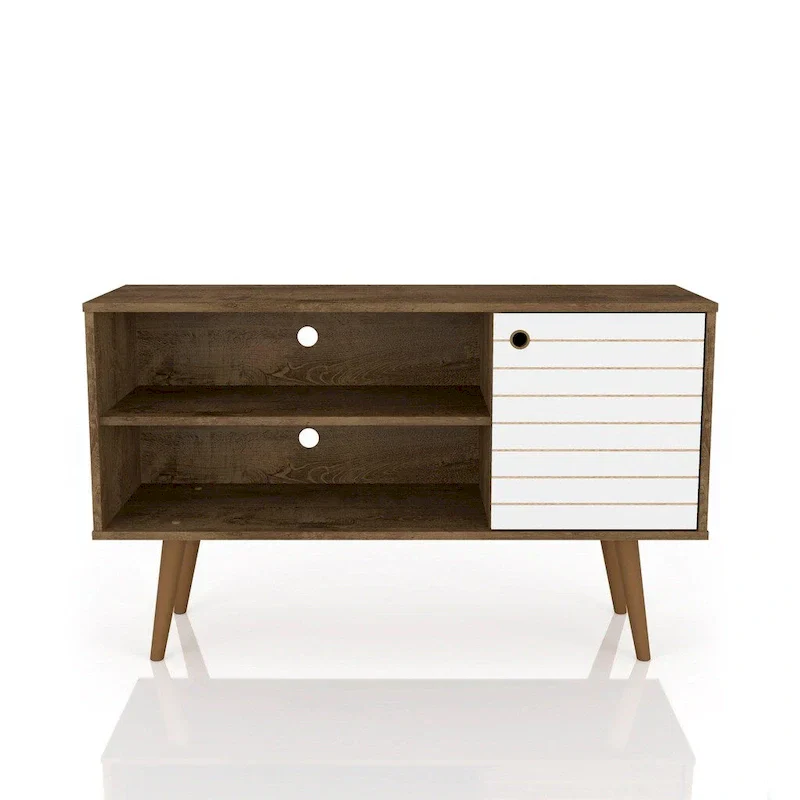 Mid-Century Modern Liberty Dual-Shelf TV Console - Image 8
