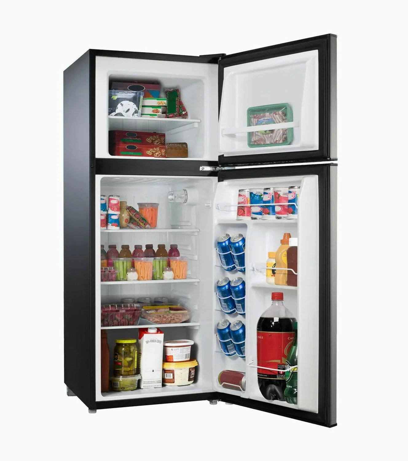 Galanz 4.6 Cu Ft Two Door Mini Refrigerator With Freezer, Stainless Steel - GL46TS5E - Image 4
