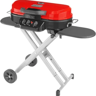 RoadTrip 285 Portable Stand-Up Propane Grill with 3 Adjustable Burners & Instastart Ignition, 20,000 BTUs of Power for Outdoor Cooking, Camping, Tailgating, Grilling, BBQs, & More