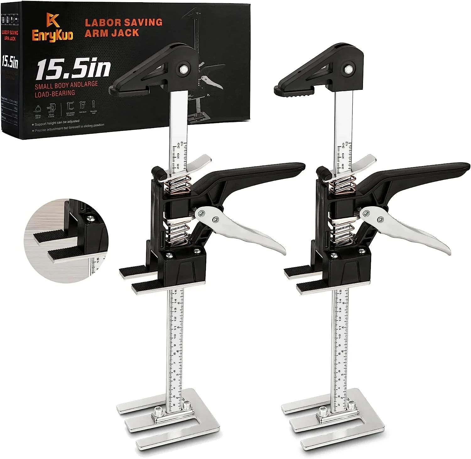 Labor Saving Arm Jack 2 Pack, 15.5 Inch Multifunctional Furniture Lifter Jacks - Image 8