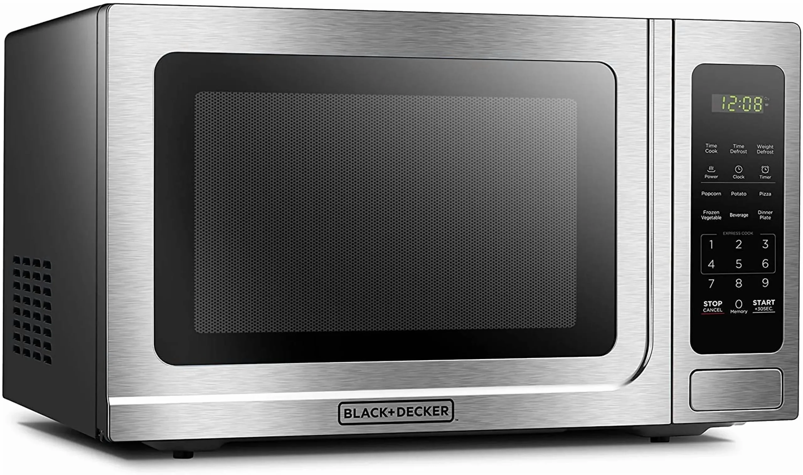 BLACK+DECKER 1.4 Cu Ft 1000 Watt Countertop Microwave Oven, Stainless Steel - Image 6