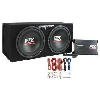 12-Inch 1200W Dual Car Subwoofer Package with Amplifier and Installation Kit