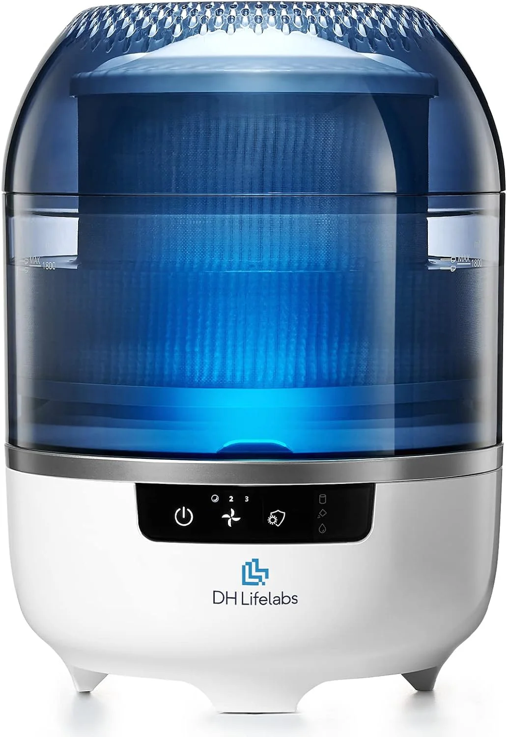 Bedroom Evaporative Humidifier, Humidifier and Air Purifier in One, with HOCL Generator, Mildew Remover, Pet Smoking Odor Eliminator, 538 Square Feet, Blue - Image 3