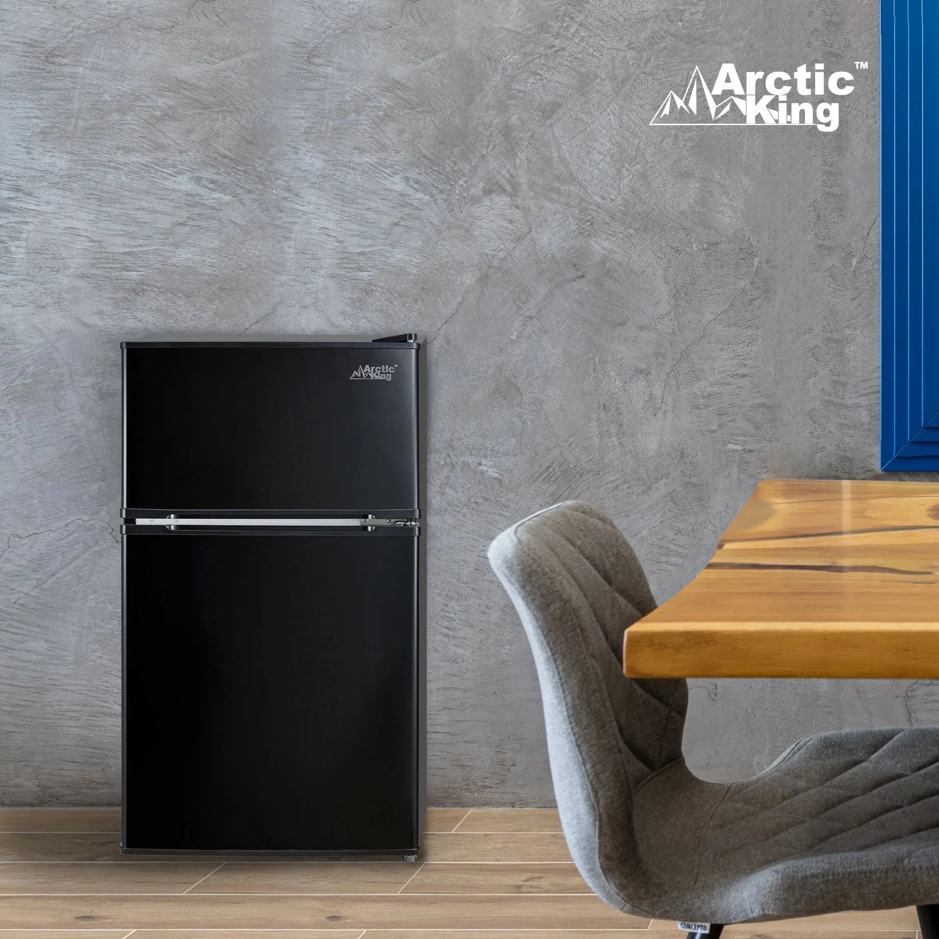 Arctic King Two-Door Mini Fridge With Freezer, 3.2 Cu ft, 18.5 in x 19.4 in x 33.3 in, Stainless Steel - E-Star - Image 34