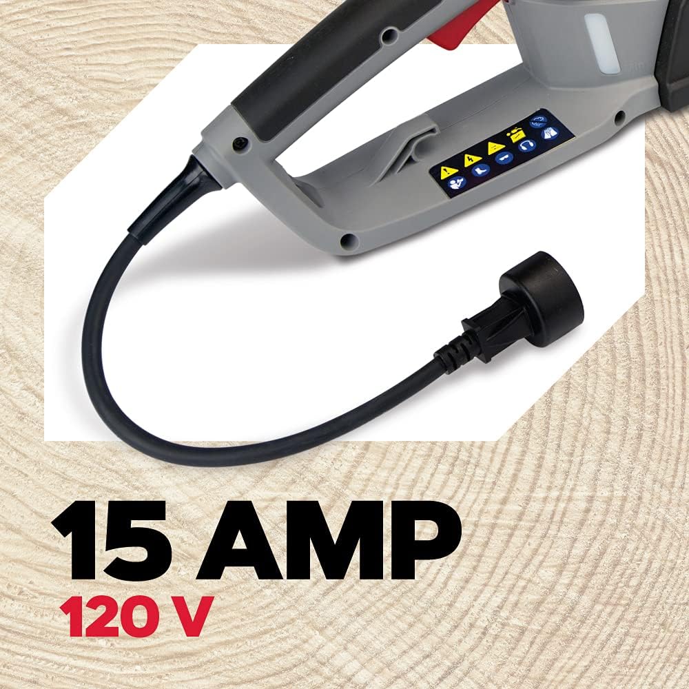 Oregon CS1500 18-inch 15 Amp Self-Sharpening Corded Electric Chainsaw, with Integrated Self-Sharpening System (PowerSharp), 2-Year Warranty, 120V, Grey, Black - Image 5