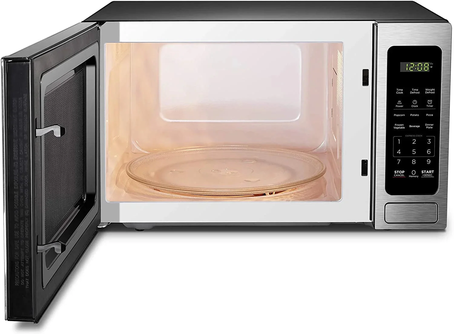BLACK+DECKER 1.4 Cu Ft 1000 Watt Countertop Microwave Oven, Stainless Steel - Image 3