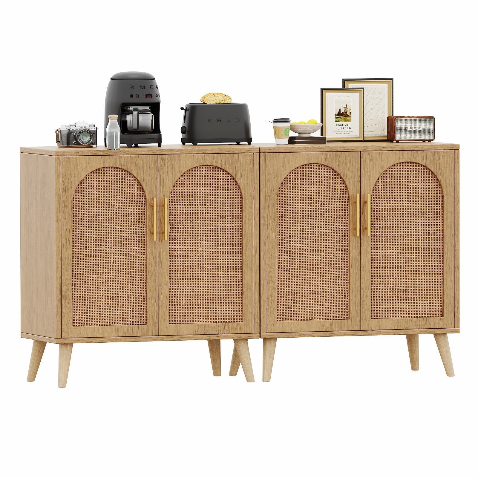 Rovaurx Set Of 2 Rattan Storage Cabinets With Doors - Image 7