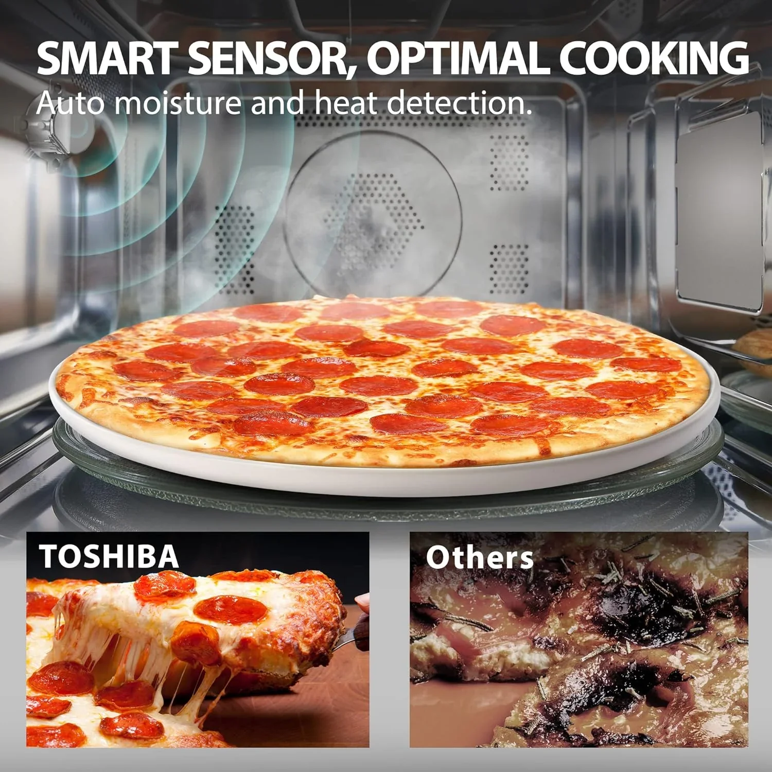 TOSHIBA 4-in-1 Countertop Microwave Oven, 1.5 Cu Ft, 1000W, Silver - ML-EC42P(SS) - Image 30