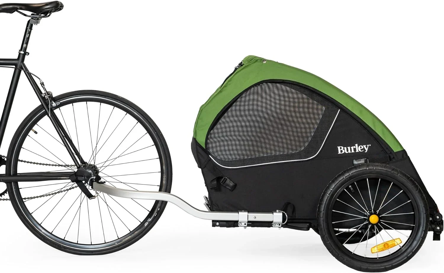 Burley Pet Bike Trailer, 75 Pounds, Fern Green/Black/White - Tail Wagon 947108 - Image 3