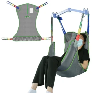 EZ Assistive Full Body Patient Lift Sling - Mesh Fabric, 500 lb, Sizes S/M/L