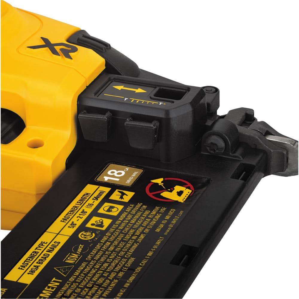 20V MAX XR Lithium-Ion CordlessGauge Brad Nailer (Tool Only) - Image 8
