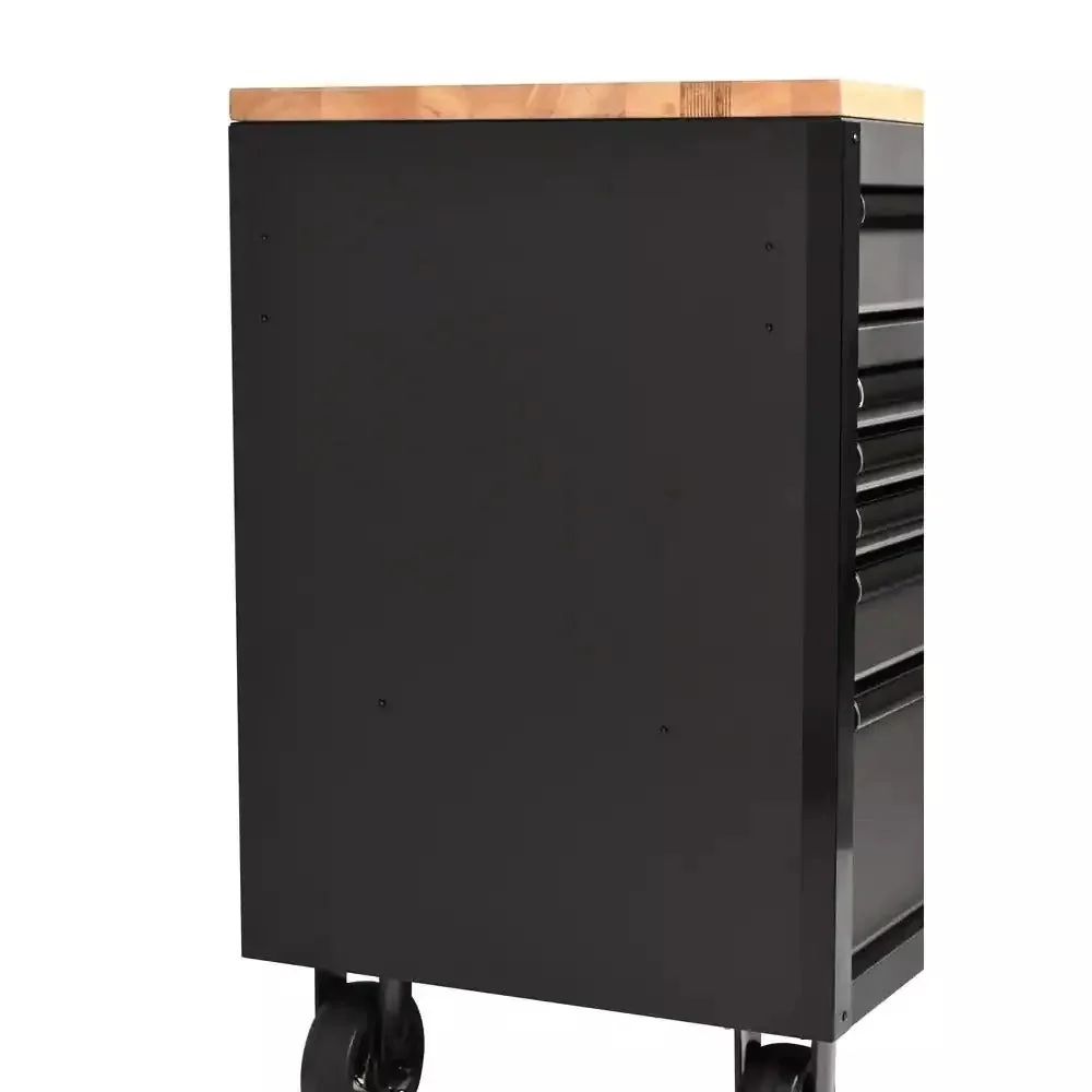 Heavy Duty 61 in. W x 23 in. D 15-Drawer Mobile Workbench with Solid Wood Top - Image 4
