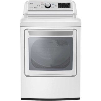LG 7.3 cu. ft. White Smart Top Load Gas Dryer