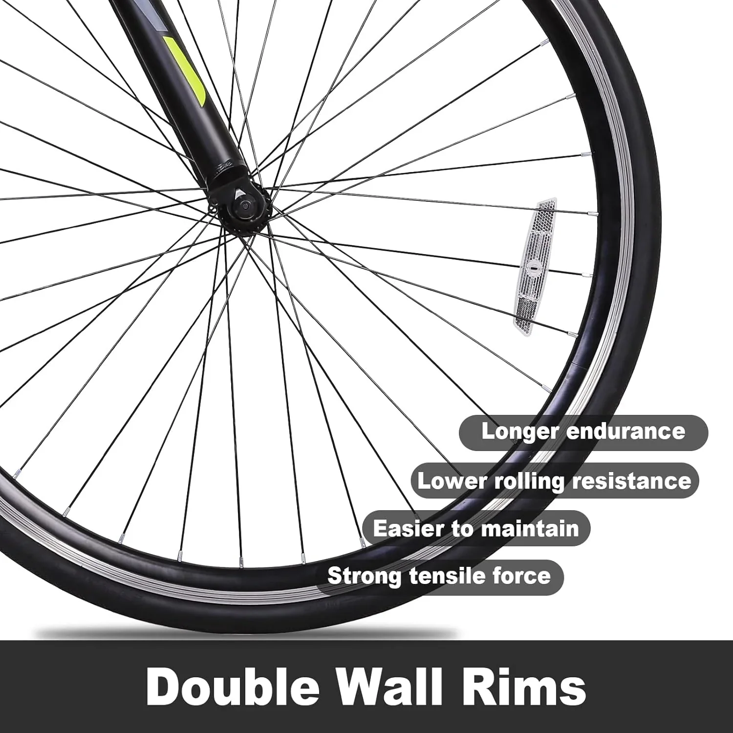 WEIZE Road Bike, 700C Wheel City Commuter Bicycle, Shimano 14 Speed Drop Bar, Racing Adult Bike with Caliper Brakes, High-Carbon Steel Hybrid Bikes - Image 13