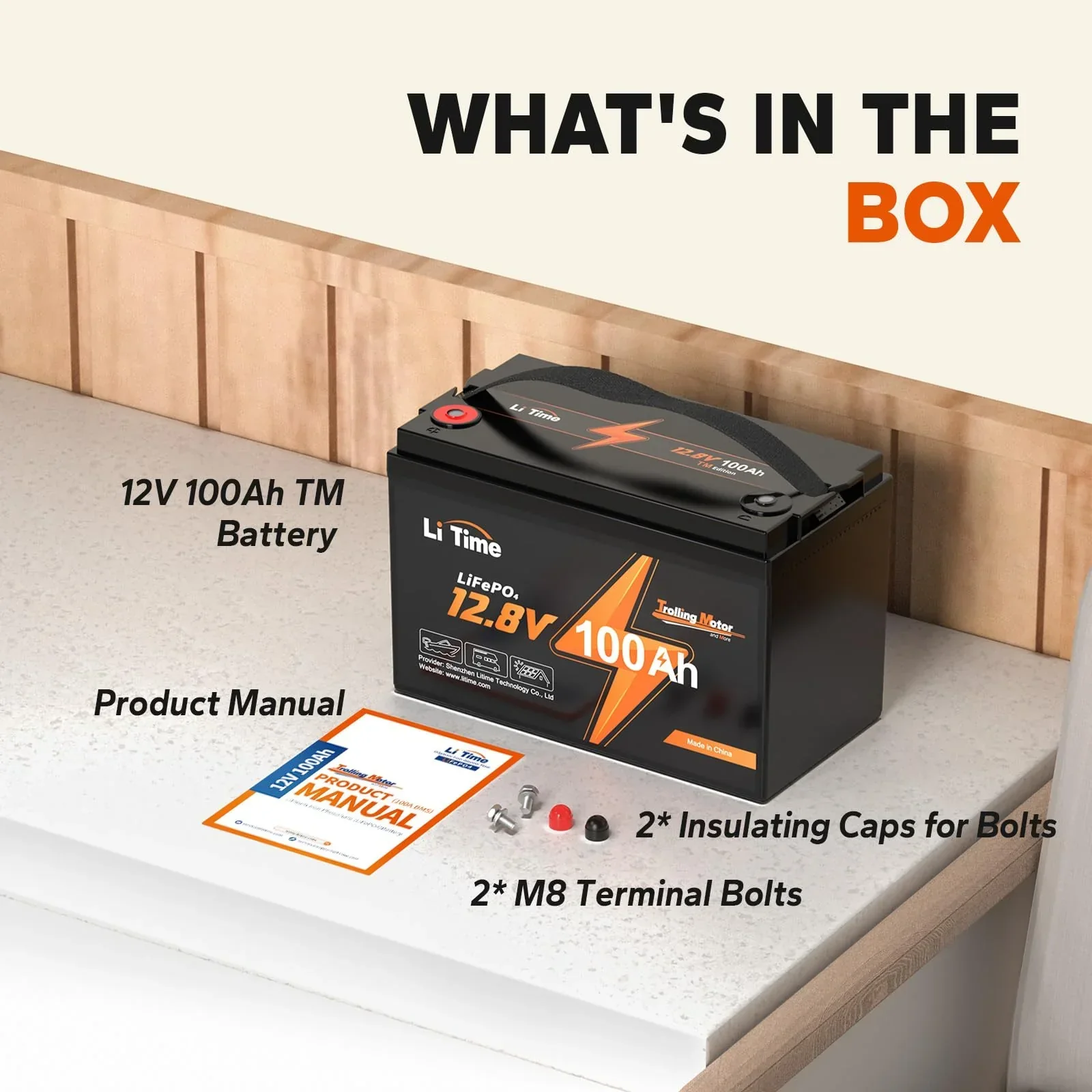 LiTime 12V 100Ah TM LiFePO4 Lithium Battery - Image 2