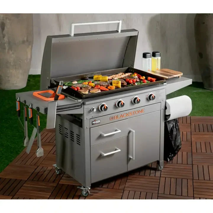 4-Burner 36-Inch Griddle Cooking Station with Hood - Image 8