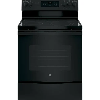 GE 30 Freestanding Electric Range, Black Dual-Element Cooktop, Convection Oven, Self-Cleaning