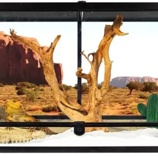 REPTI ZOO 50-Gallon Double-Door Glass Reptile Terrarium, 36 x 18 x 18 in - RK0119