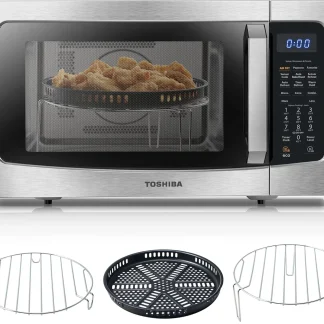 TOSHIBA 4-in-1 Countertop Microwave Oven, 1.5 Cu Ft, 1000W, Silver - ML-EC42P(SS)