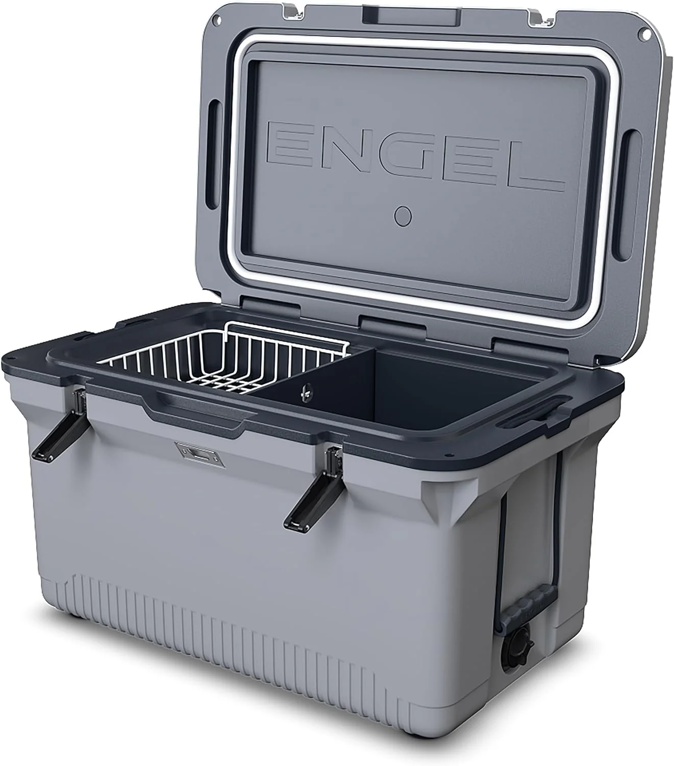 60 QT Ultra-Light Injection Molded Cooler - Ice Chest Keeps Ice up to 7 Days - Large Cooler Includes Wire Basket, Divider and Built-in Bottle Opener - Image 2