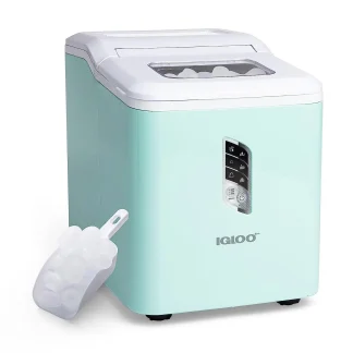 Igloo Self-Cleaning Countertop Ice Maker, 1.5 qt, 26 lbs/24 Hours, Aqua