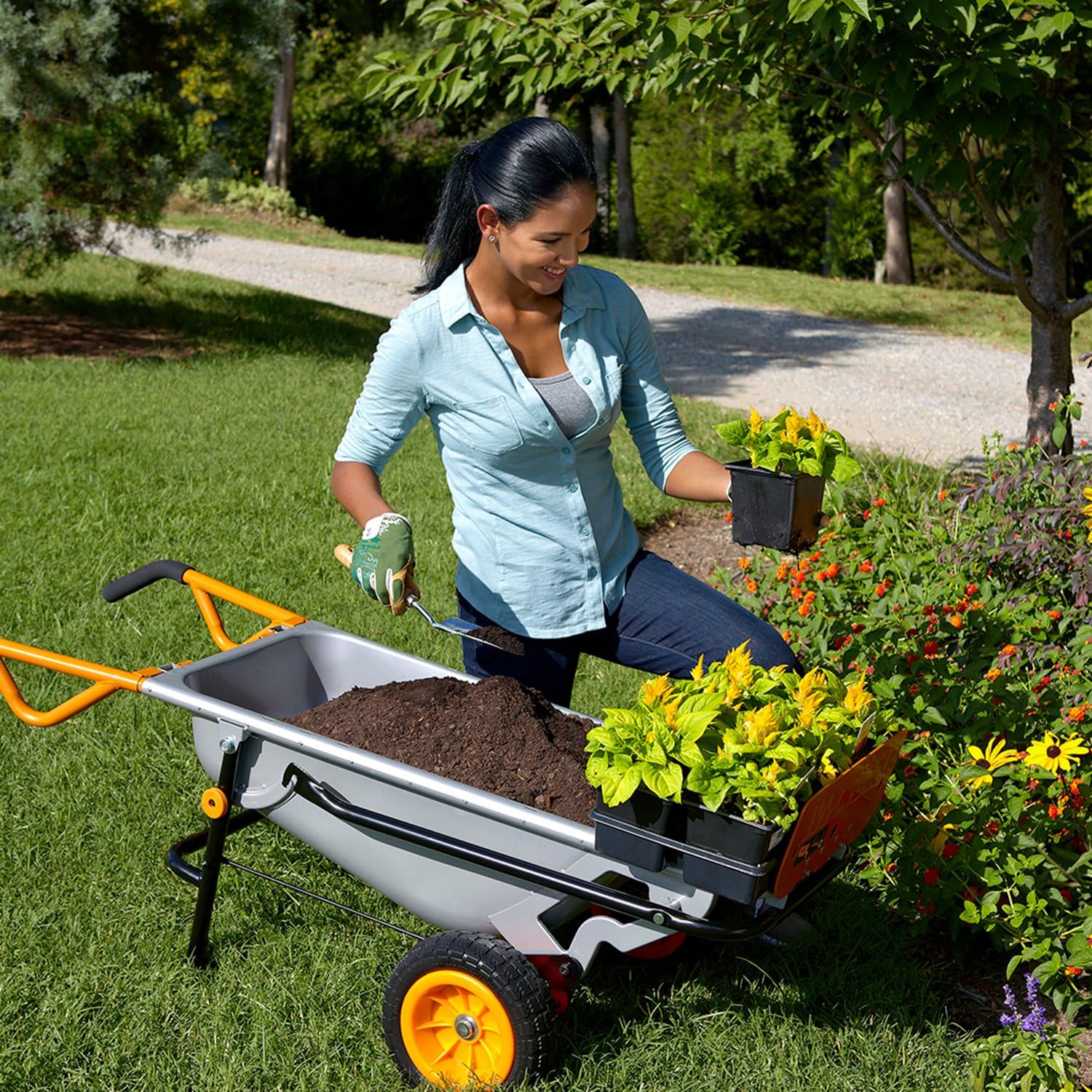 Worx WG050 8-in-1 Aerocart Garden Cart/Wheelbarrow Heavy Duty/Dolly - Image 13