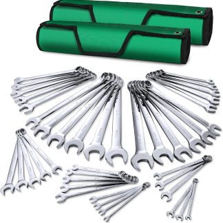 SK 42-Piece Wrench Set, SAE & Metric, SuperKrome Finish