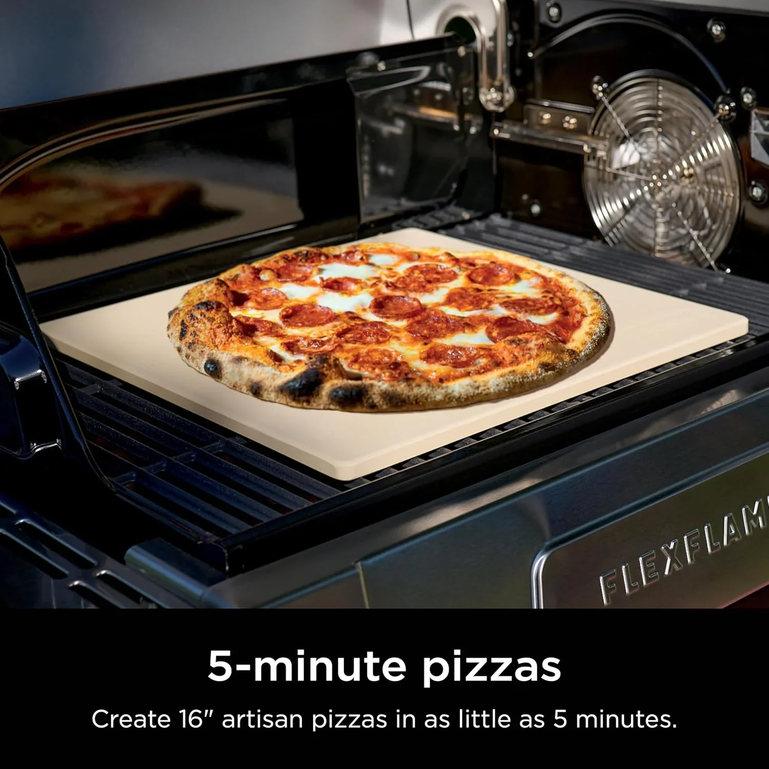 Ninja FlexFlame, Grill and Smoker, Electric and Propane Grill, Roaster, BBQ Grill, 5-in-1 Cooking System, 3 Burner, Digital Control, Outdoor Cooking, Griddle, Pizza Maker, Stainless Steel, PG301 - Image 3