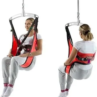 AMQTSLM Commode Patient Lift Sling, Red, 36.6 x 37.8 in, 200-500 lb Capacity