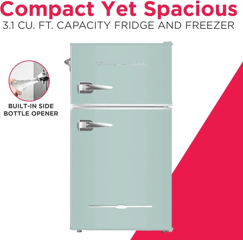 Frigidaire Retro Compact 2-Door Refrigerator With Freezer Compartment And Bottle Opener - 3.2 Cu. Ft - Image 5
