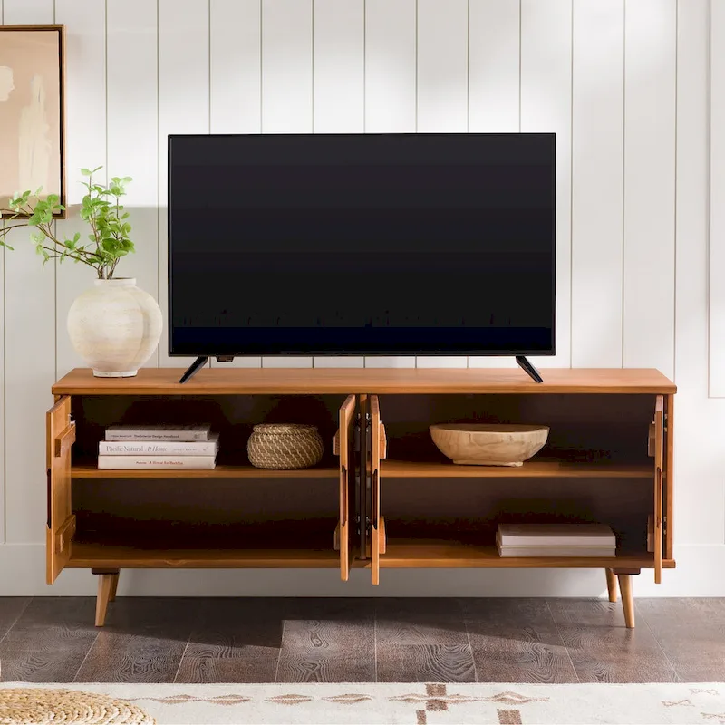 Mid-Century Modern Solid Wood TV Console by Middlebrook - Image 6