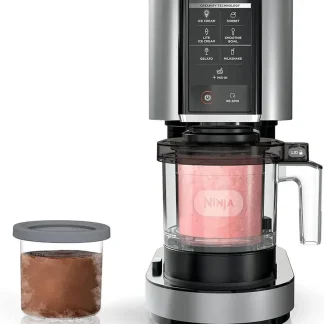 Ninja CREAMi Ice Cream Maker, 7 One-Touch Programs, 2 16-oz Pints, Silver - NC301