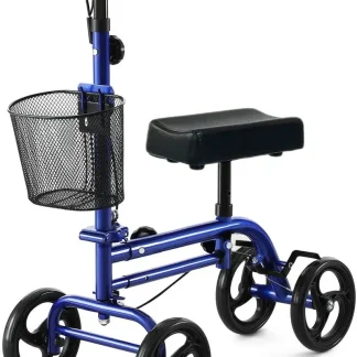 RINKMO Lightweight Steerable Knee Scooter With 8-Inch PVC Wheels
