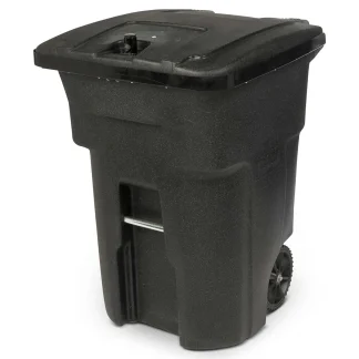 Toter Wheeled Trash Can, 96 Gallon, Black