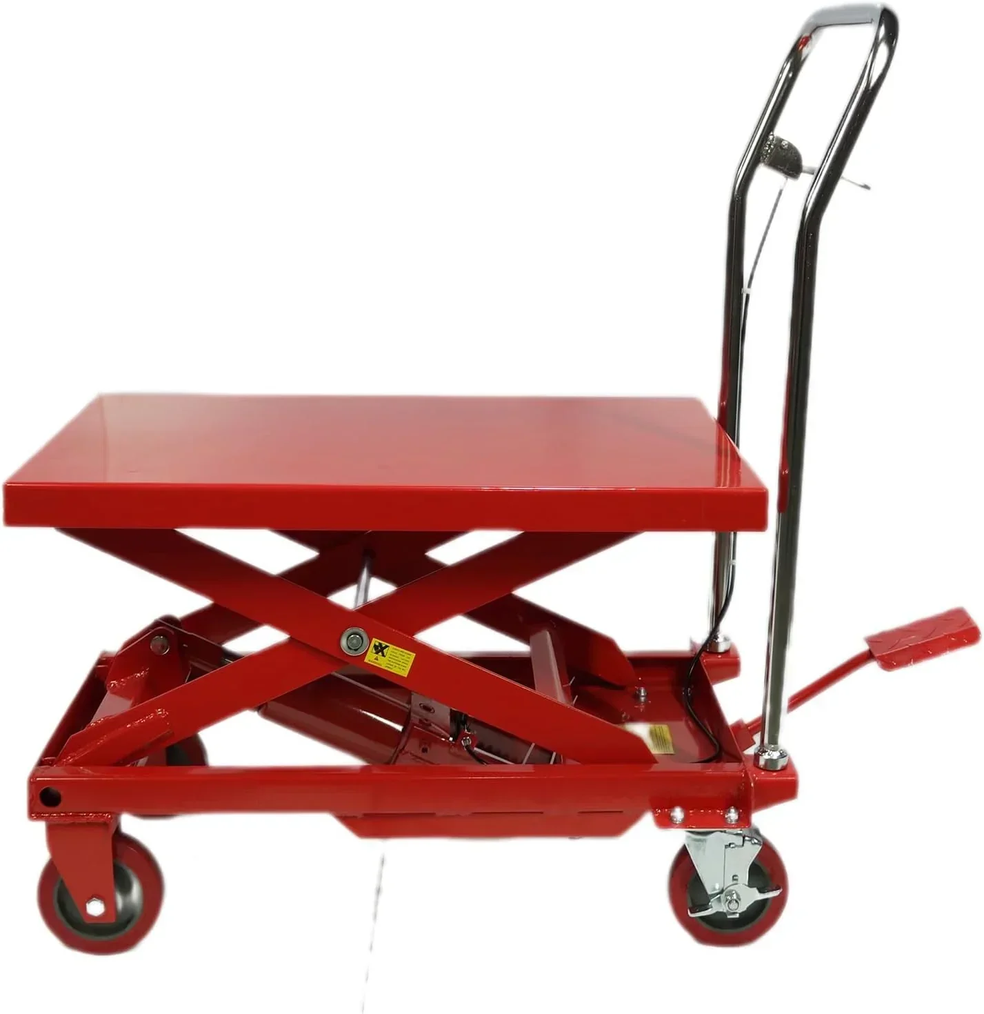 500LBS Hydraulic Lift Table Cart, 30" Lifting Height., Double Scissor Lift Table with 4 Wheels and Non-Slip Pad, Hydraulic Scissor Lift Table for Material Handling and Transportation - Image 2