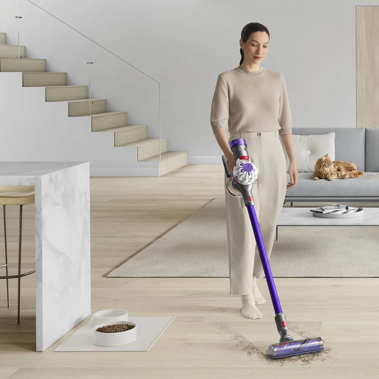 Dyson Cordless Stick Vacuum Cleaner, 0.14 Gallons, Silver/Nickel - V8 SV25 - Image 12