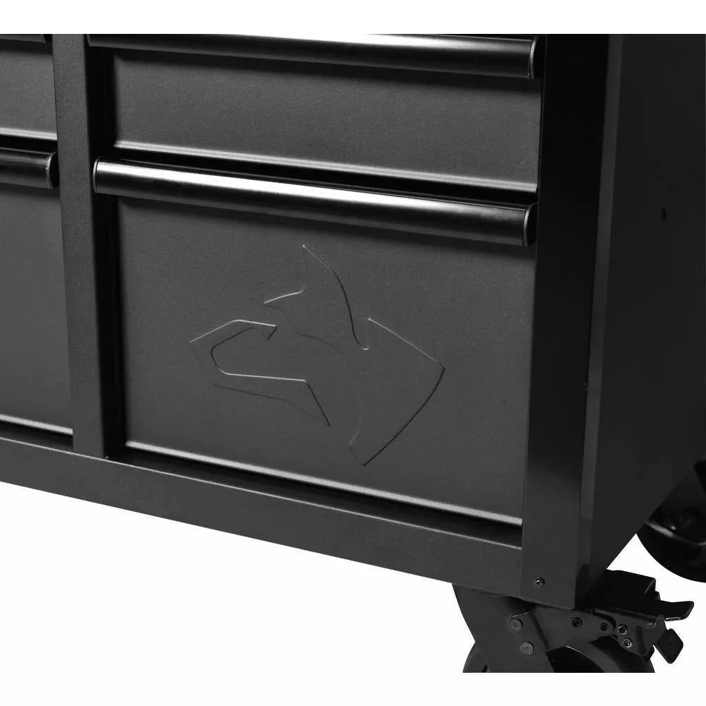 Heavy Duty 61 in. W x 23 in. D 15-Drawer Mobile Workbench with Solid Wood Top - Image 2
