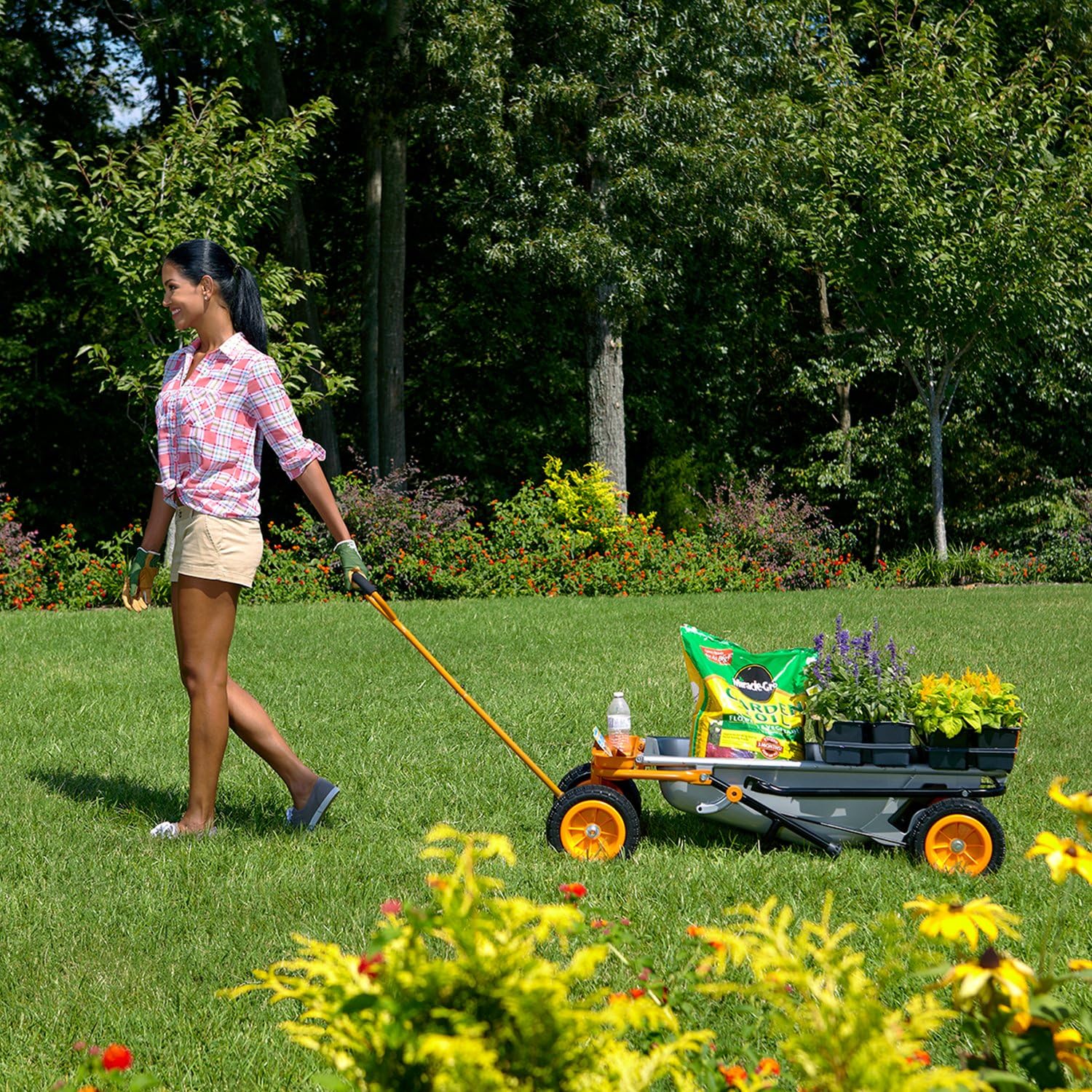 Worx WG050 8-in-1 Aerocart Garden Cart/Wheelbarrow Heavy Duty/Dolly - Image 14