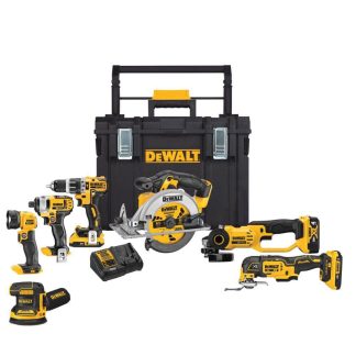 DEWALT 20V MAX Cordless 7 Tool Combo Kit with TOUGHSYSTEM Case, (1) 20V 4.0Ah Battery and (2) 20V 2.0Ah Batteries DCKTS781D2M1  sgtnighsdesigns