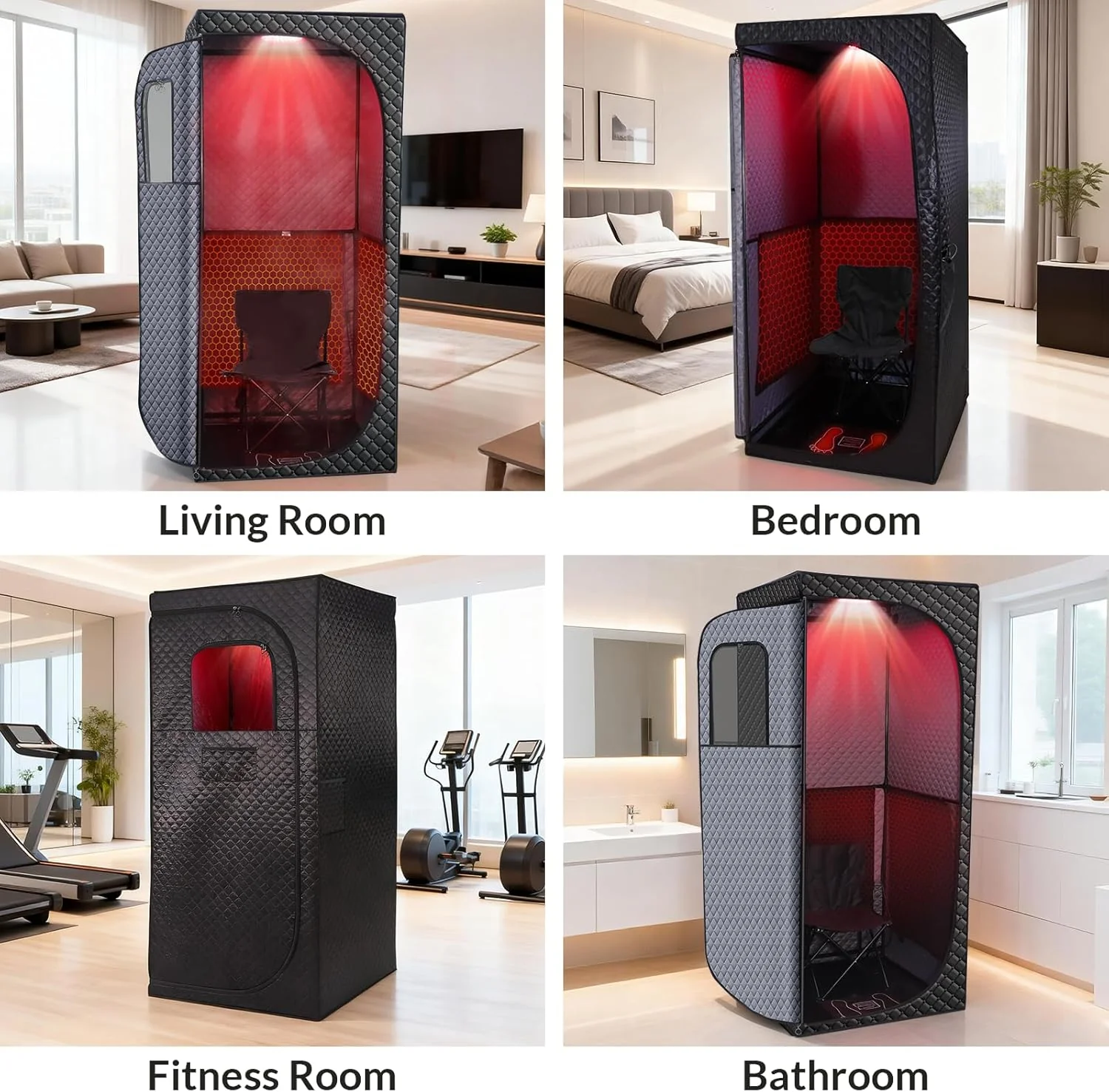 Personal Indoor Infrared Sauna Tent With Red Light Therapy, 9 Levels Up To 140F - Image 8