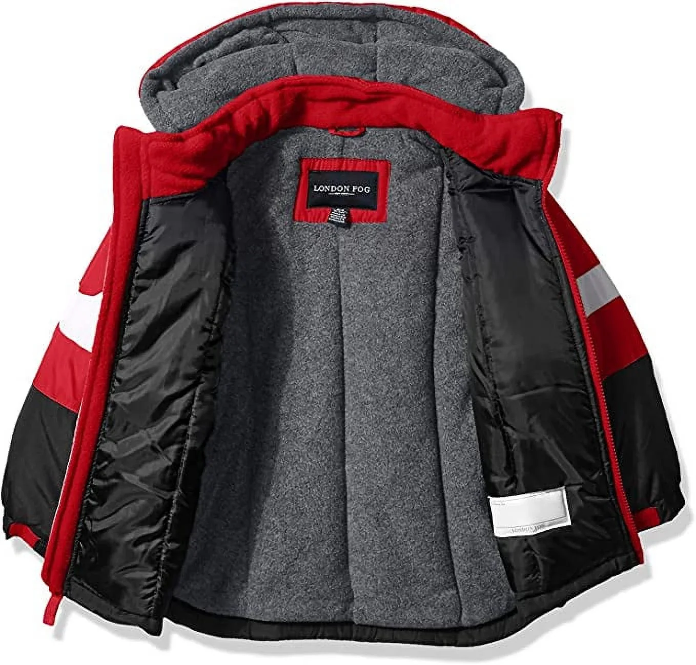 LONDON FOG Big Boys 2-Piece Colorblock Snow Bib And Jacket Snowsuit - Image 5