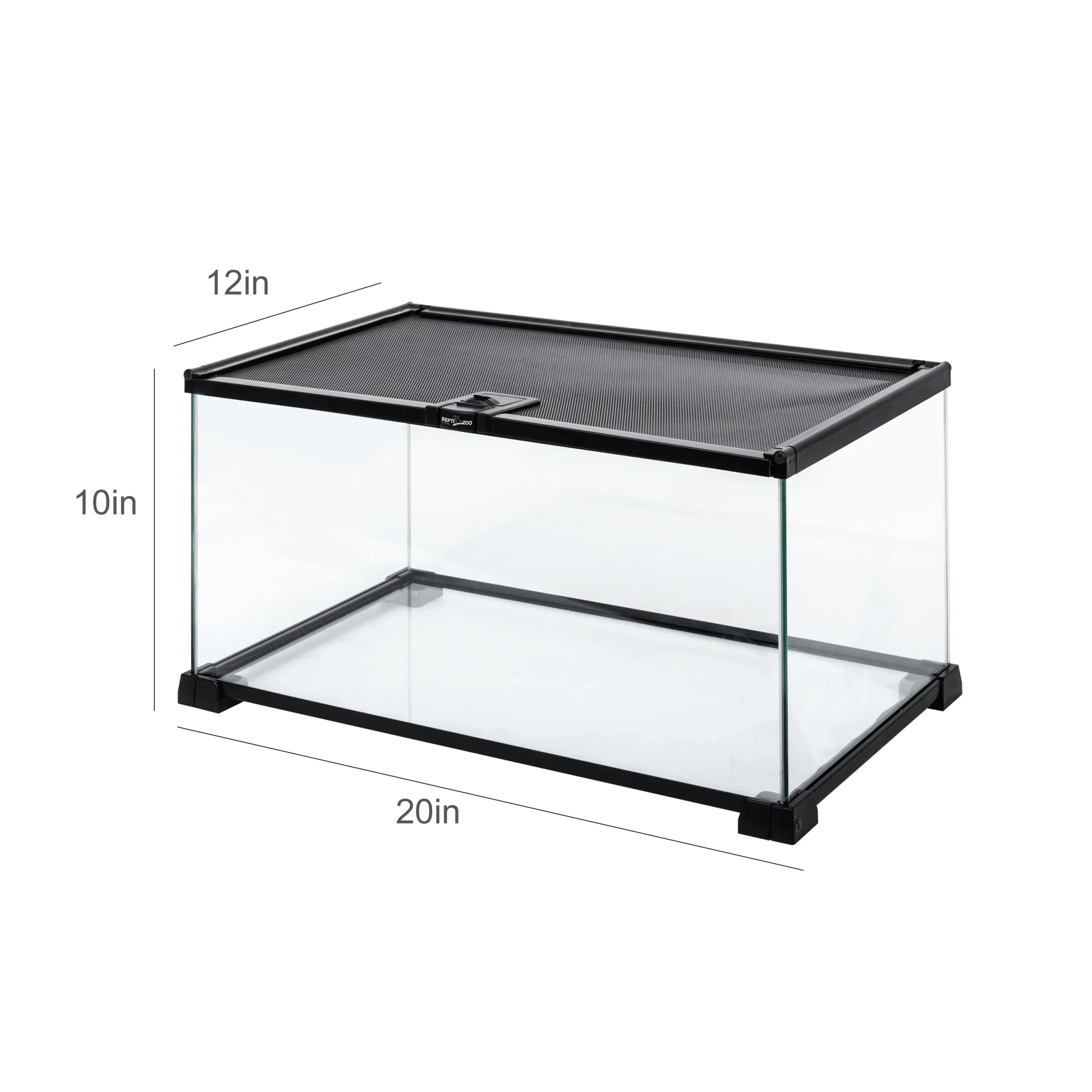 REPTIZOO Knock-Down Mini Glass Reptile Habitat, 20in x 12in x 10in, 10 Gallon - Image 3