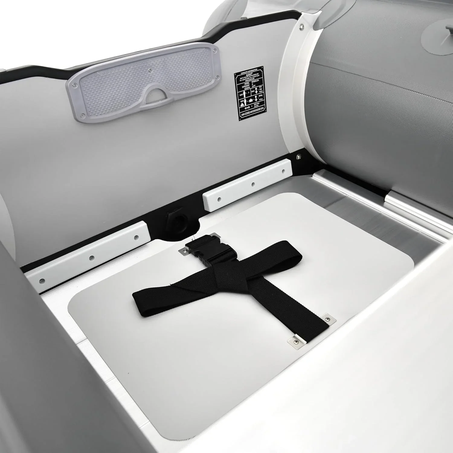 Inflatable Boat | Yacht Dinghy Tender Raft | Multi Person Fishing Boat | Aluminum Floor Oars | Fishing Rod Holders | Heavy-Duty PVC | 2024 Model | - Image 28