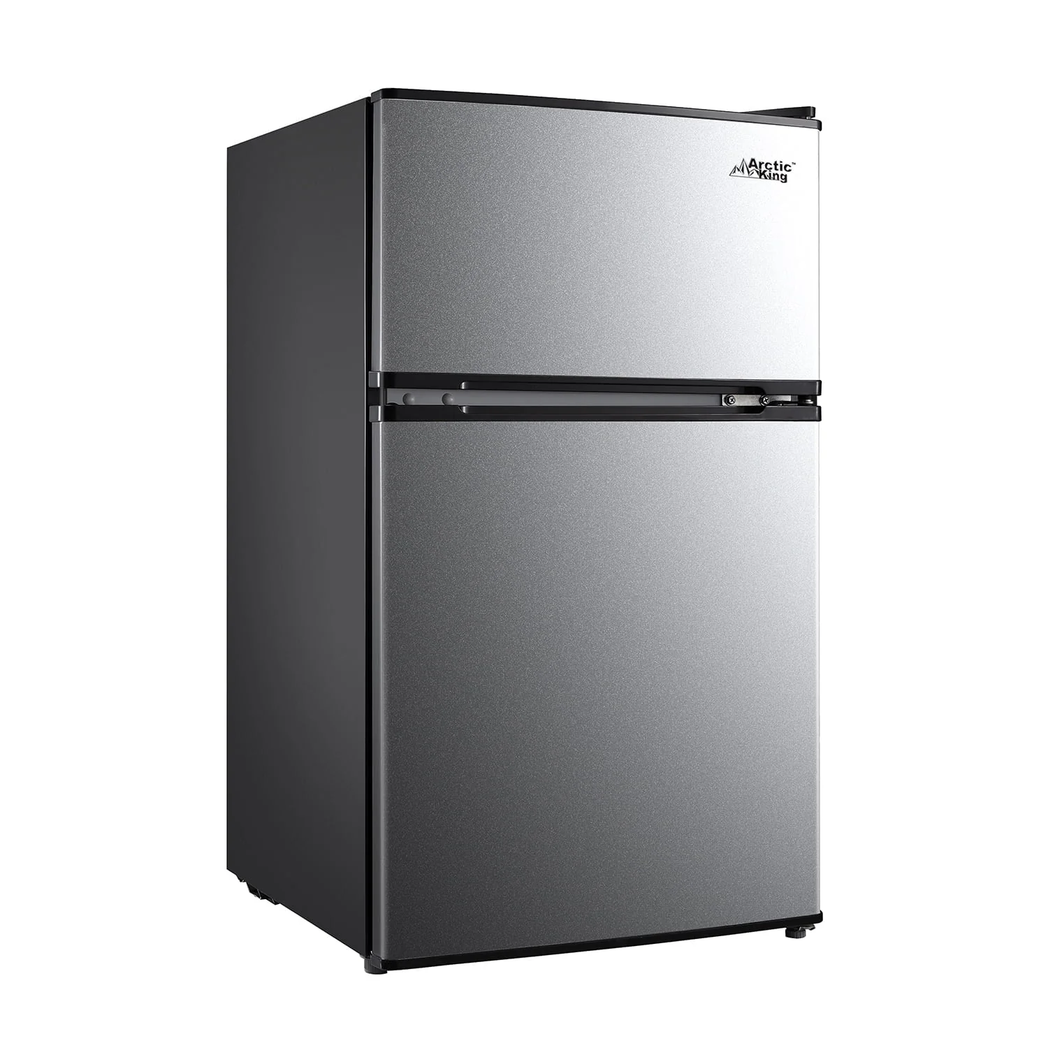 Arctic King Two-Door Mini Fridge With Freezer, 3.2 Cu ft, 18.5 in x 19.4 in x 33.3 in, Stainless Steel - E-Star - Image 3