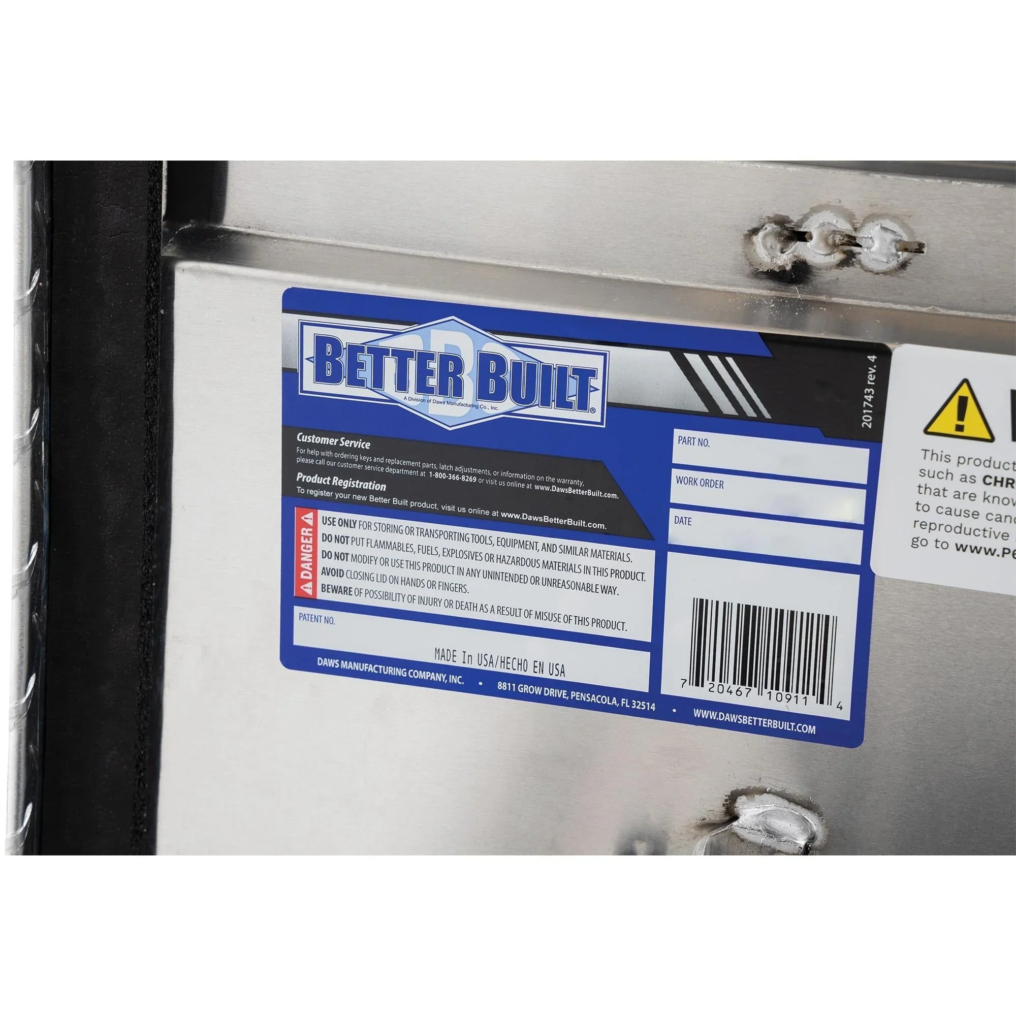 Better Built 70 Crown Series Low Profile Crossover Truck Tool Box - Image 4